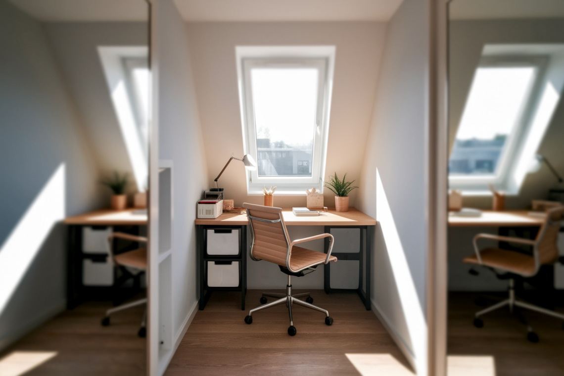 Comment créer un coin bureau pratique dans une petite maison avec du bricolage ?